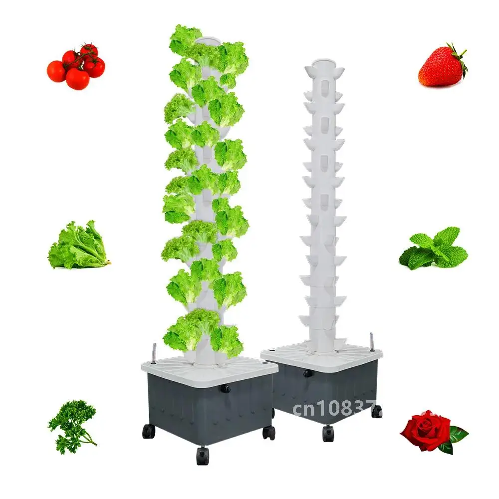 

Home Garden Vertical Hydroponic Tower 15Layers 45Holes Vegetable Planter Balcony Hydroponics System