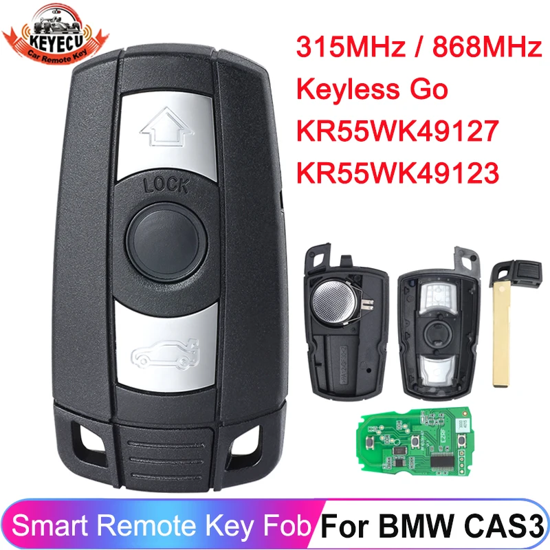 KEYECU SMART Remote KEY COMFORT ACCESS For BMW CAS3+ 1 SERIES E90 E92 E93 E60 3 5 6 SERIES X5 X6 2006 2007 2008 2009 2010 2011