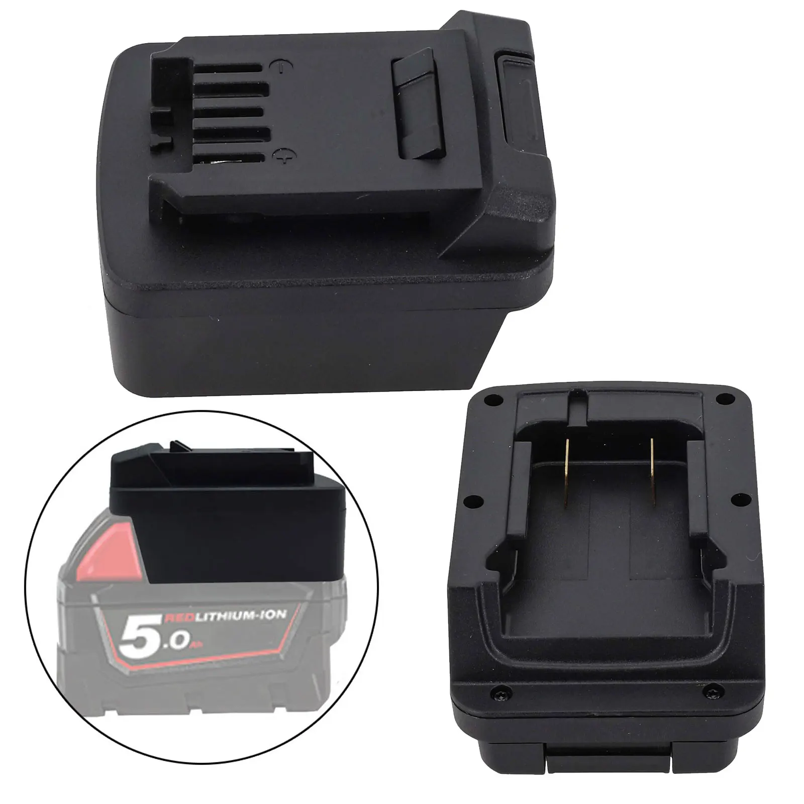 

Black Wire Negative 18V To 20V Battery Adapter 18V To 20V Converter 18V Battery Voltage Black Color Easy To Install