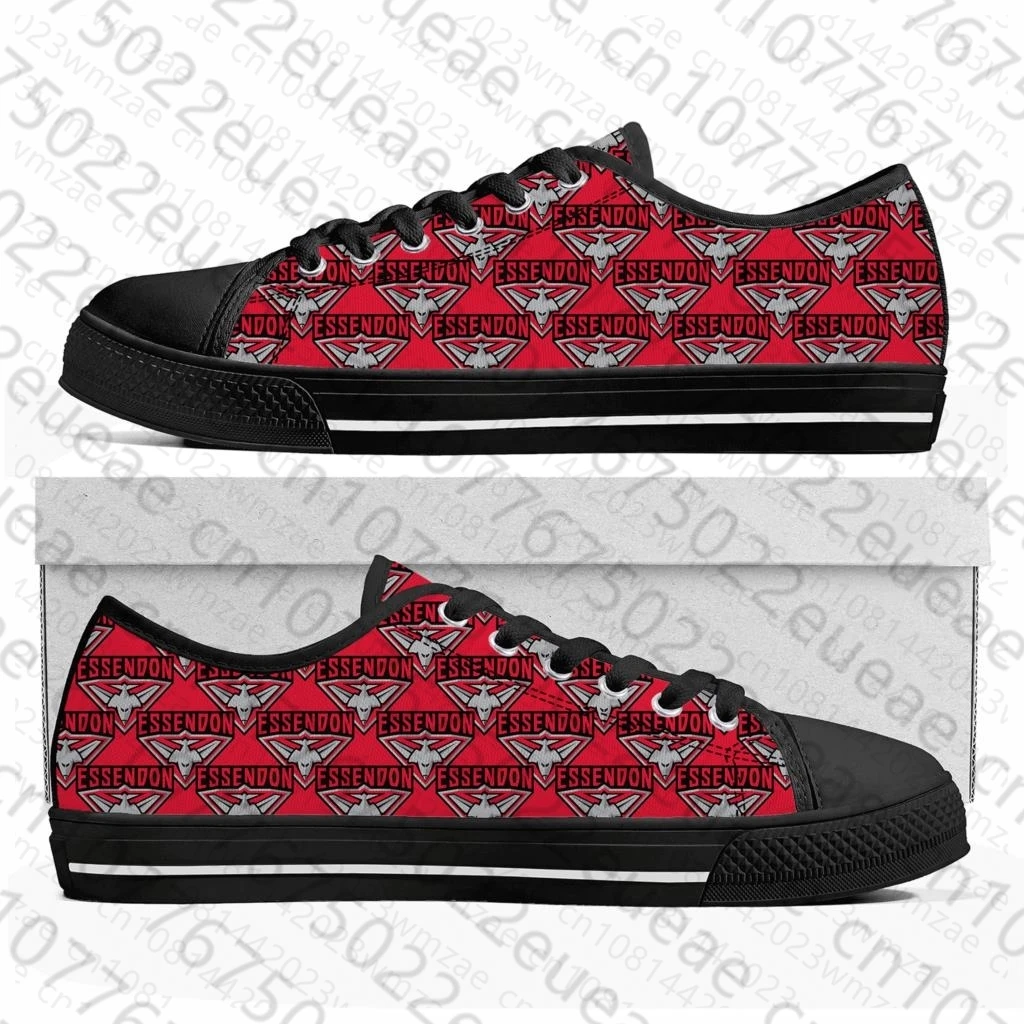 Essendon Bombers Australian Football Low Top Sneakers Mens Womens Teenager Canvas High Quality Sneaker Casual Custom Made DIY