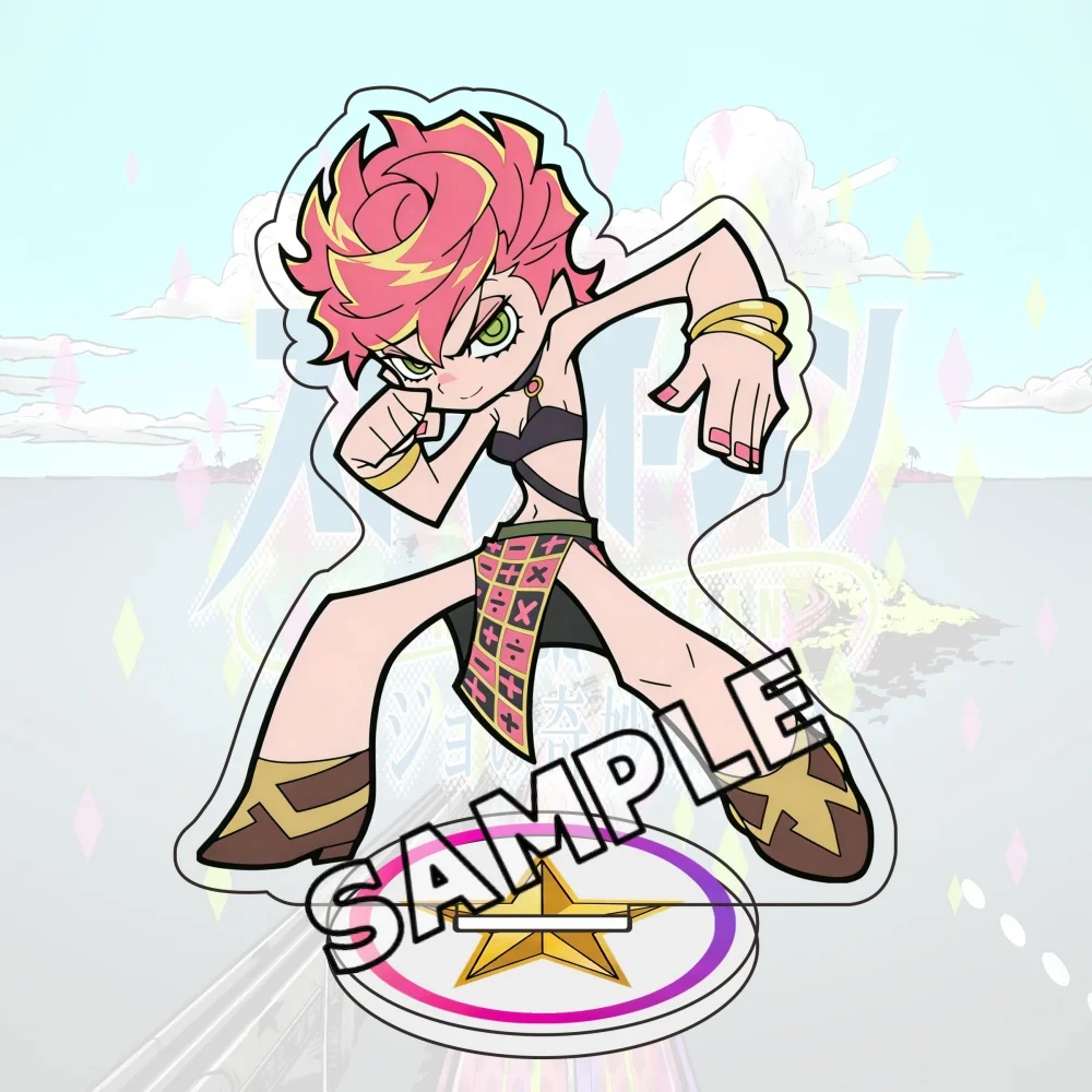 JoJo's Bizarre Adventure Acrylic Stand, Jotaro Kujo, Dio Brando, Giorno Giovanna, Joseph Joestar Anime Figure Desk keychain