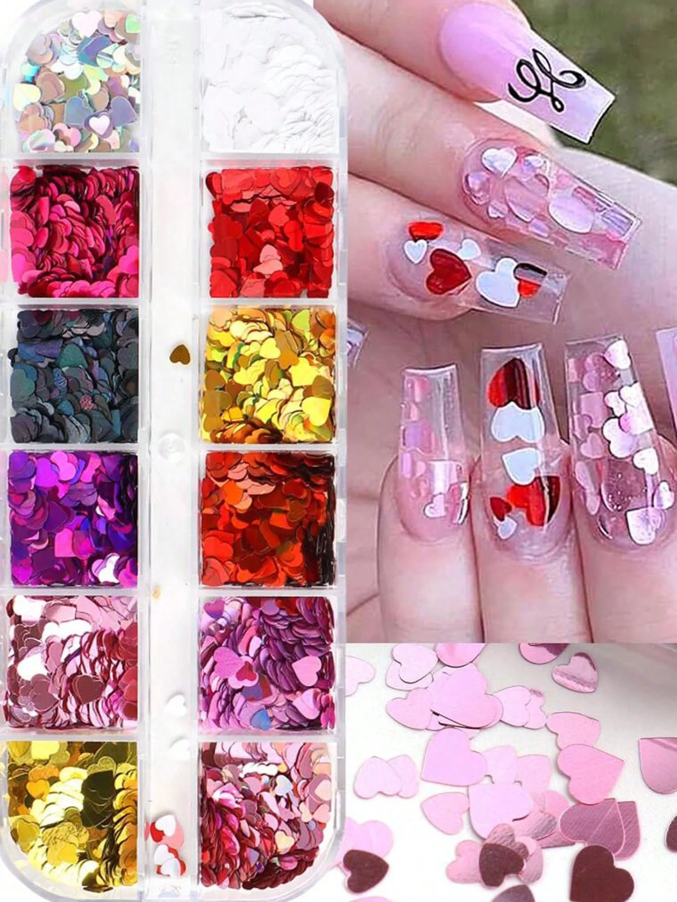 12 Grids Mixed Mini Weihnachten Edelsteine Nagel Charms 2mm Luxus Kristall Nagel Glitter Strass Rot/Grün Flatback Weihnachten nagel Teile