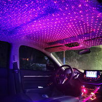 2/1X Romantic LED Starry Sky Night Light 5V USB Powered Galaxy Star Projector Lamp for Car Roof Room Ceiling Decor Plug and Play