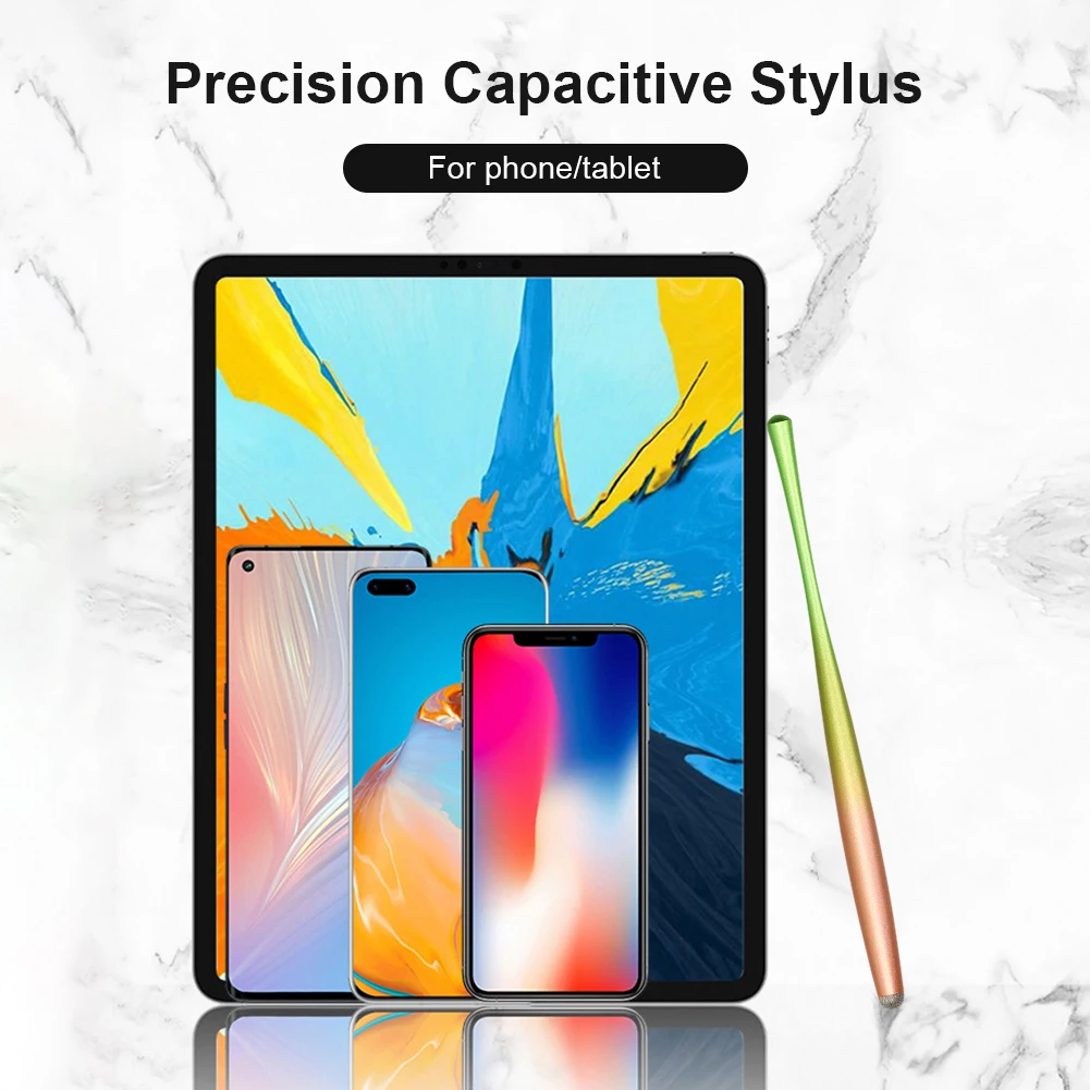 

New Gradient Stylus Pencil Touchscreen Devices Slim Waist Stylus Screen Pen Stylus for Tablet Phone with Fiber Tip