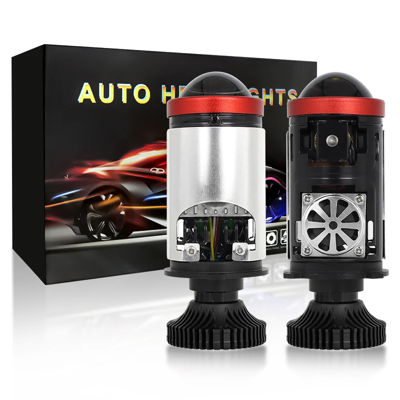 

H4 LED Headlight Car Lamp Mini Projector Lens Automobles Bulb 5500K 90W Conversion Kit Hi/Lo Beam Turbo Fan Car Light 12V LHD