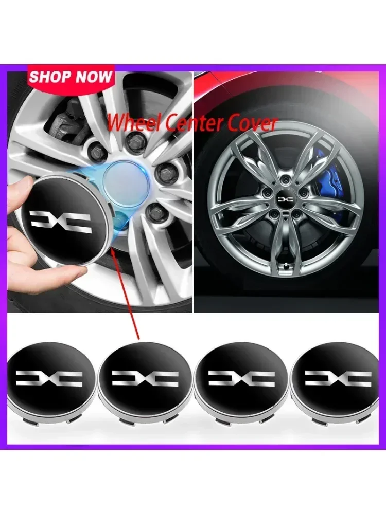 Autocollant de couverture centrale de roue de voiture, capuchon central de moyeu, couvre-jante de pneus, pièces de roue pour Dacia Duster Logan MCV Sandero Stepway Dokker
