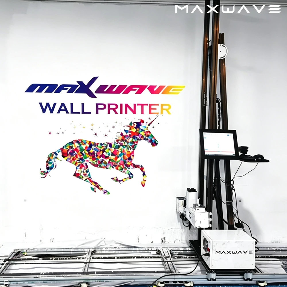UV Inkjet Wall Printer 3D Wall Painting Machine Portable Vertical UV Inkjet on Glass Tiles Wood Acrylic PVC Tile Bricks