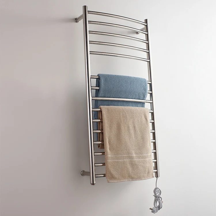 High Quality Bathroom Wall Mounted Towel Rail Electric Heated Drying Rack Towel Warmer