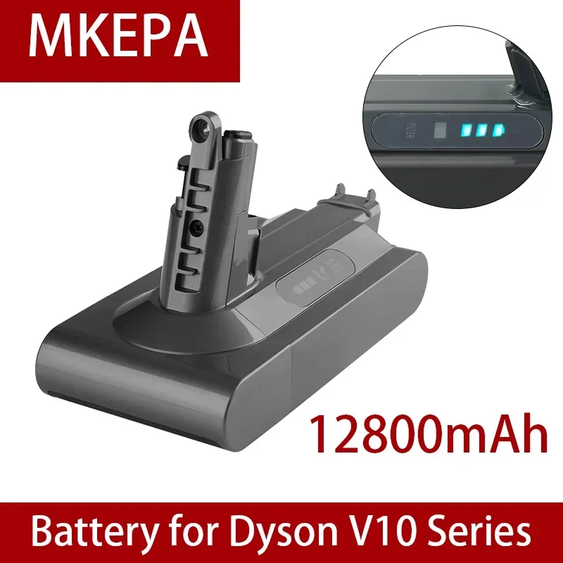 Batterie de remplacement au Lithium 100%, 25.2V 12800mAh, pour aspirateur Dyson cyclone V10 absolu SV12 V10 duveteux