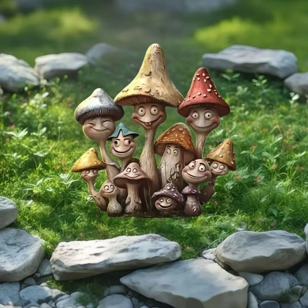 Micro Landscapes Decoration Acrylic Garden Signage Cute Waterproof Mini Figurine Multi Functional Creative Garden Stake Patio