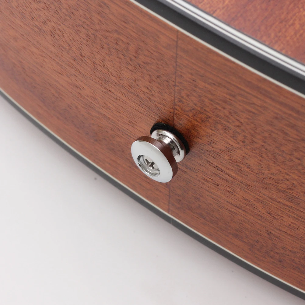 

6 Pcs Guitar Strap Button Lock Locks Electric Buttons Non-slip Locking Round Head Buckle Suite