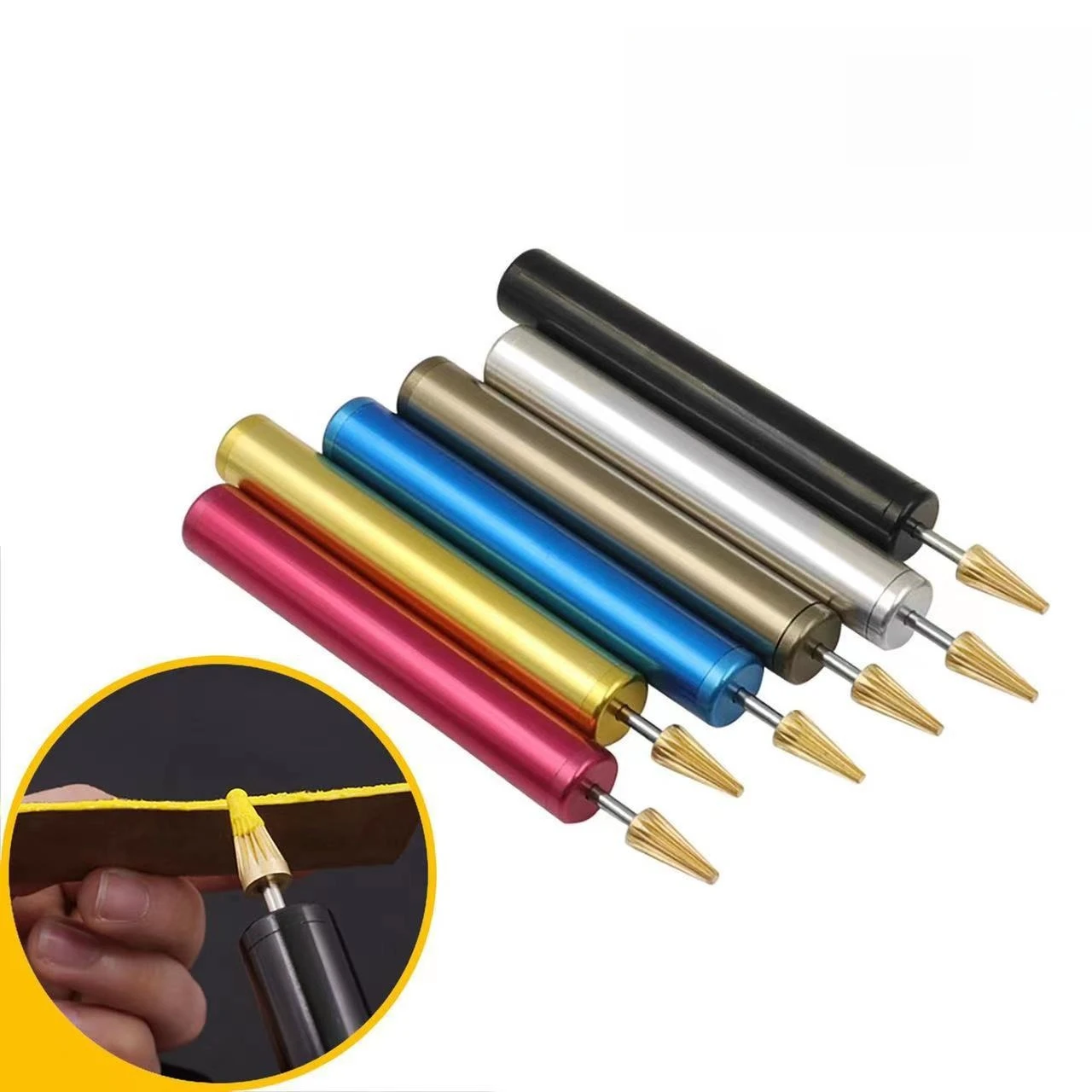 

Portable Leather Edge Dye Pen Quick Dry Edge Oil Painting Pen Practical Handmade Leather Craft Coloring Polishing Repair Tools
