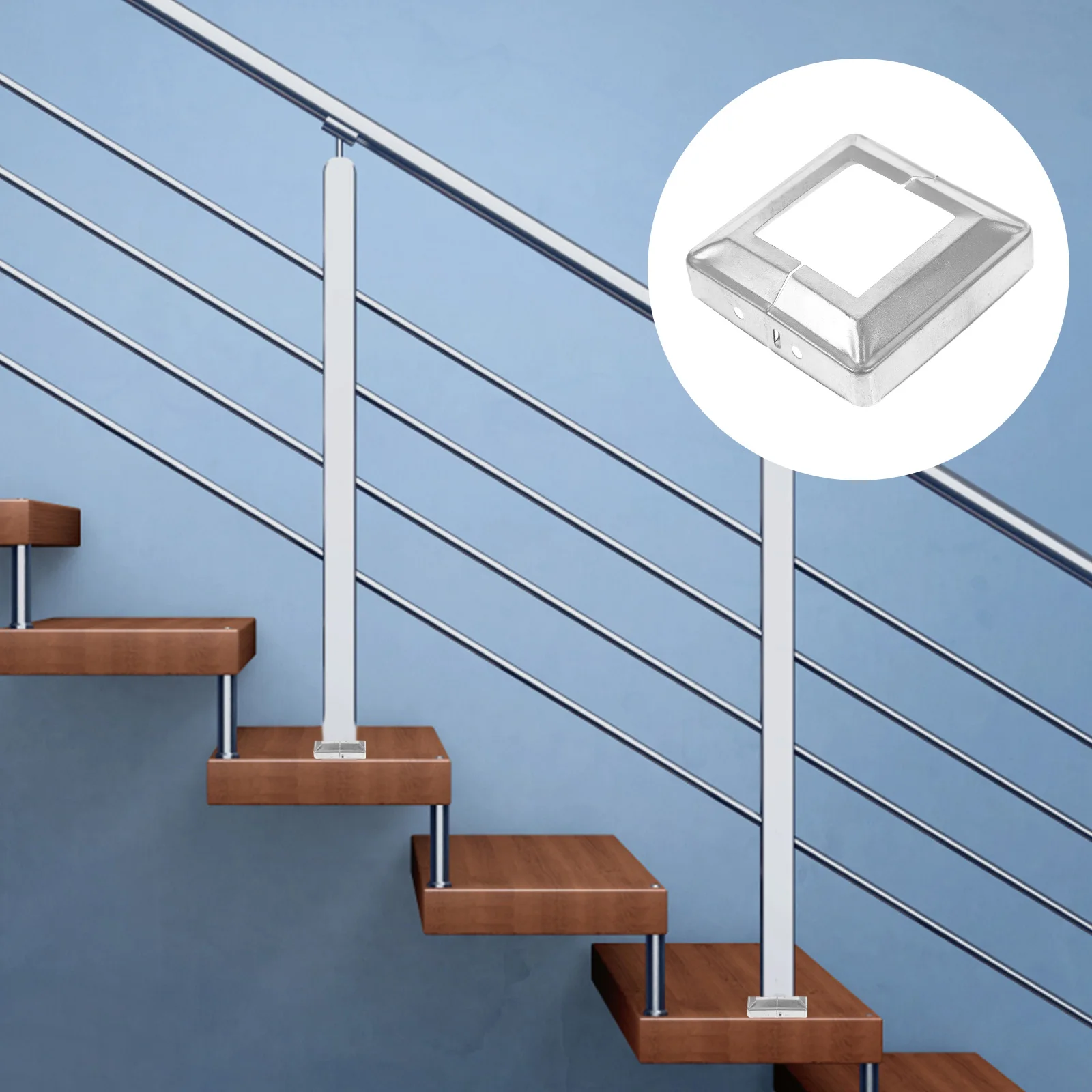 

10pcs Fence Caps Square Metal Post Trims Decorative Fence Covers For Porch Deck Railing Outdoor Column Wraps Split Post Cover