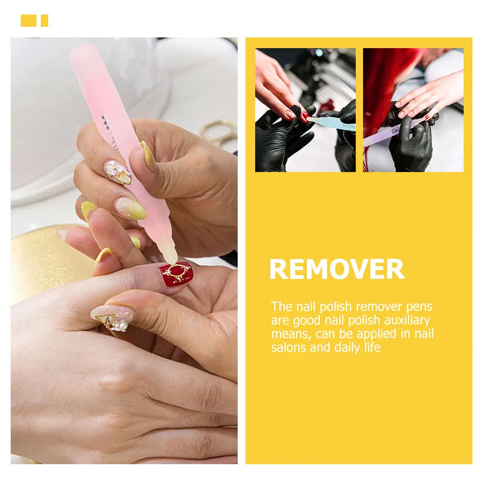 3pcs Edges Cleaning Pens Refillable Cotton Tip For Nail Polish Correction Manicure Tool Nail Art Detail Cleaner