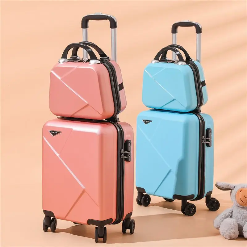 16 inch luggage set carry on suitcase travel wheel bag suitcase trip cabin trolley Board bag children\'s luggage small case 10kg