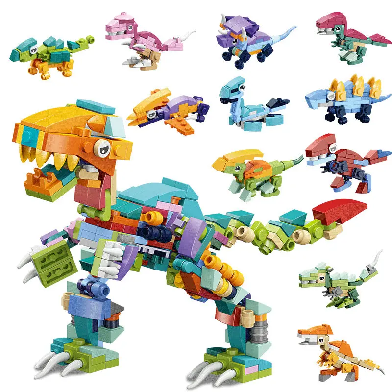 Dinosaur Building Blocks Tyrannosaurus Rex Assemble Animal Construction Figures Bricks Educational Toys Kids Classic Blocks Gift