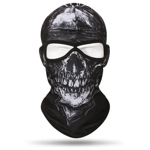 2 Holes Skull Balaclava Outdoor Motorcycle Riding Face Mask Windproof Caps Rider Head Cover Ski Masks MTB Bicycle Headgear - Image 12