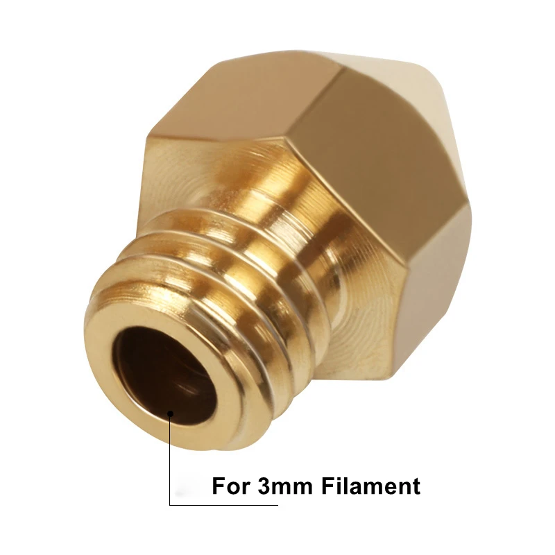 Torlipy Big Bore Diameter 2.0mm 1.5mm E3DV6 Brass Nozzle Compatible with 3mm Filament 3D Printer Accessories 5/10PCS