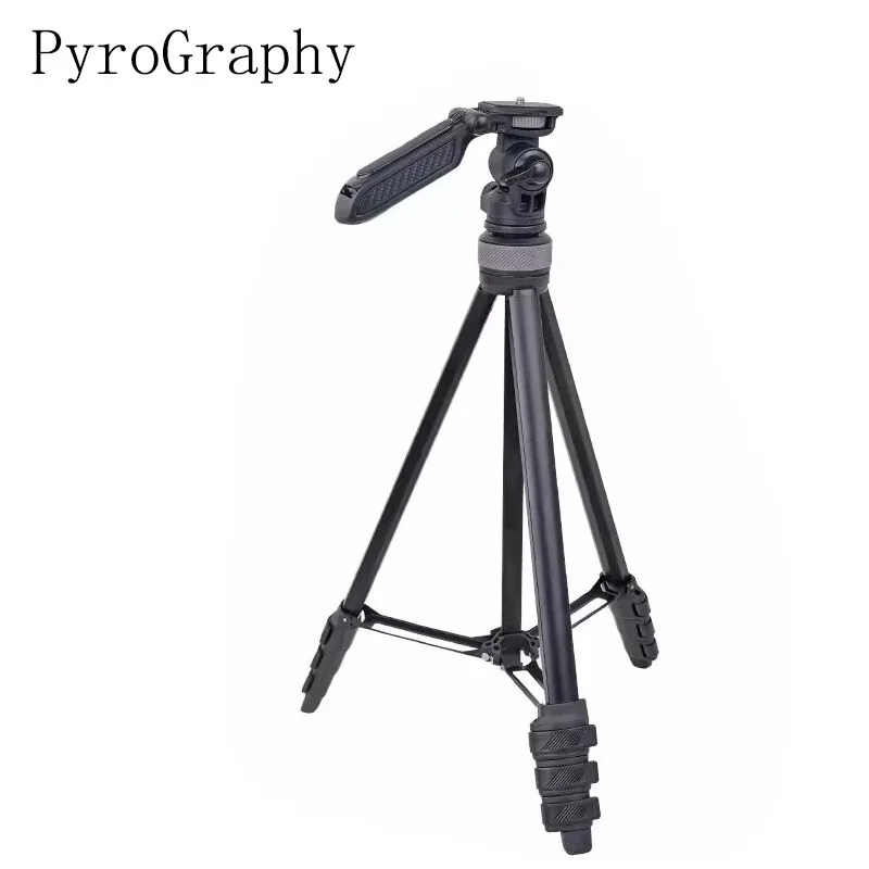 PyroGraphy 2-in-1 Lightweight Tripod with Panoramic Tilt Head Portable Travel Vlog Video Tripod for Mirrorless Camera Smartphone