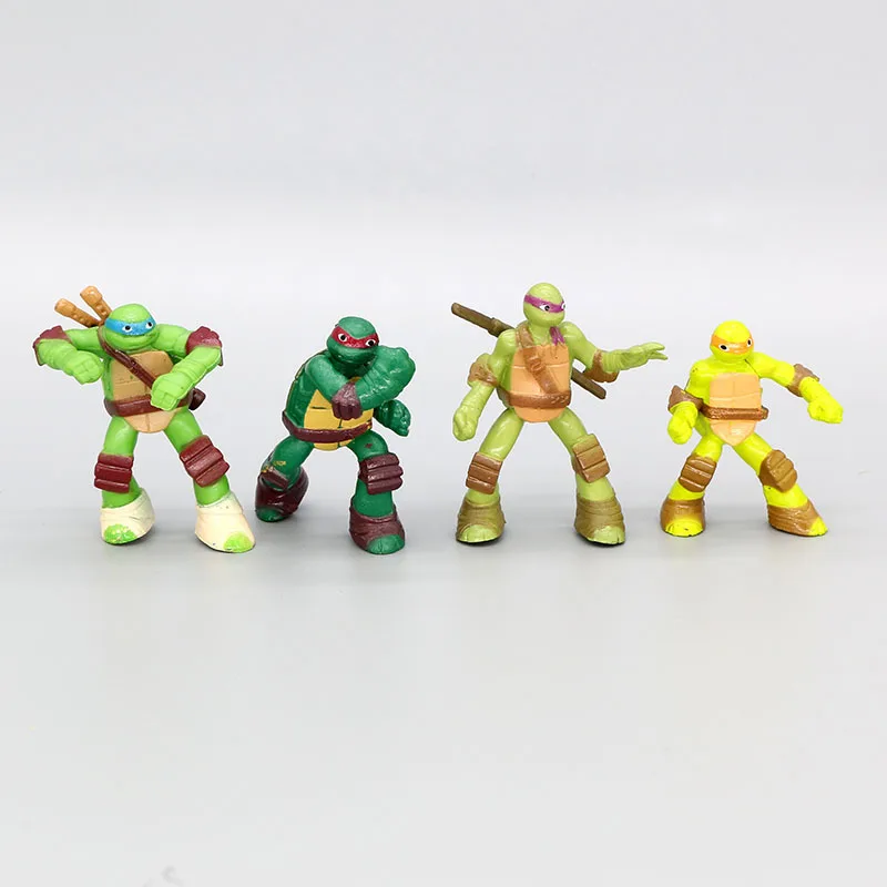 Animation Teenages Mutant Ninja Turtles Collection Fight BOSS Monster Children Toy Doll Joints Movable Action Figure 12PCS