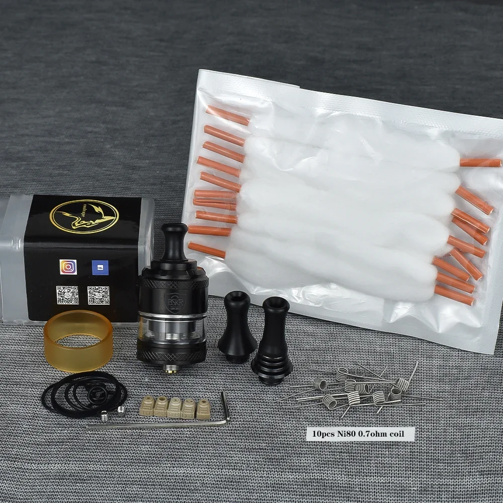 Berserker v2 MTL RTA 24mm 316 SS atomizador de cigarro eletrônico Bobina única Tanque MTL vape rta para 510 mod mecânico vs kylin rta taifun