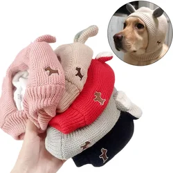 Berretto invernale caldo per cani di grossa taglia copricapo per animali domestici in maglia addensata copricapo per cani di taglia media Labrador mascotas accessori per costumi