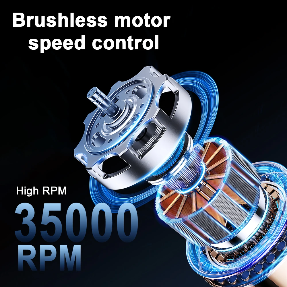 Electric Brushless Nail Removal Tool 0-35000rpm Handheld Grinding Pen Polishing Tool for Manicure, Nail Care, Callus Removal