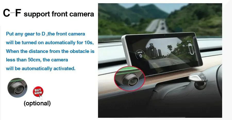 pay extra cost to get the front camera for Tesla model 3 Y screen