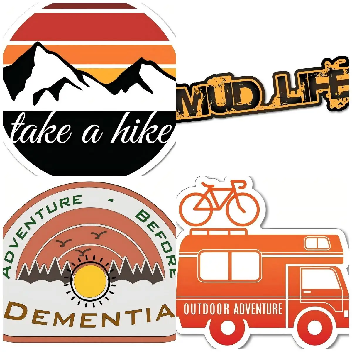 Personality Adventure Awaits Stickers Mud Life Vinyl Car Sticker Waterproof Decoration Pack Exterior Accessories