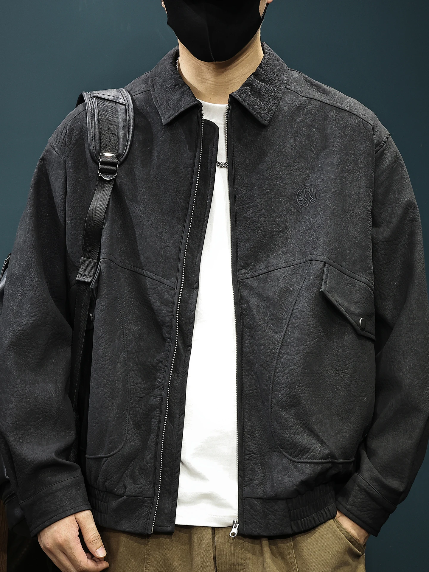 

Весна 2026: Новая Модная Мужская Кожаная Куртка-Косуха в Стиле Ретро с Воротником-Стойкой, Большие Размеры, Отличное Качество