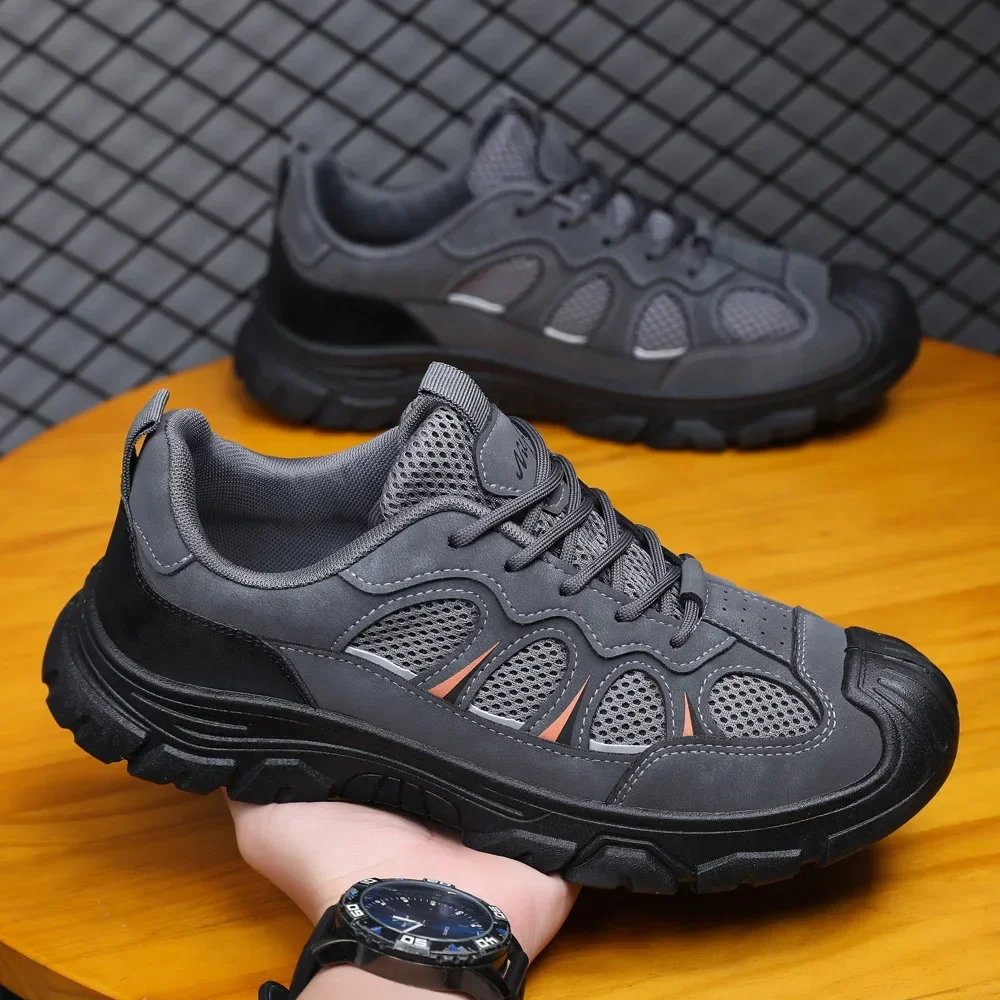 Spring Autumn Men Shoes Fashion New Casual Sneakers Platform Mesh Breathable Outdoor Comfortable Anti Slip Running Shoes2025