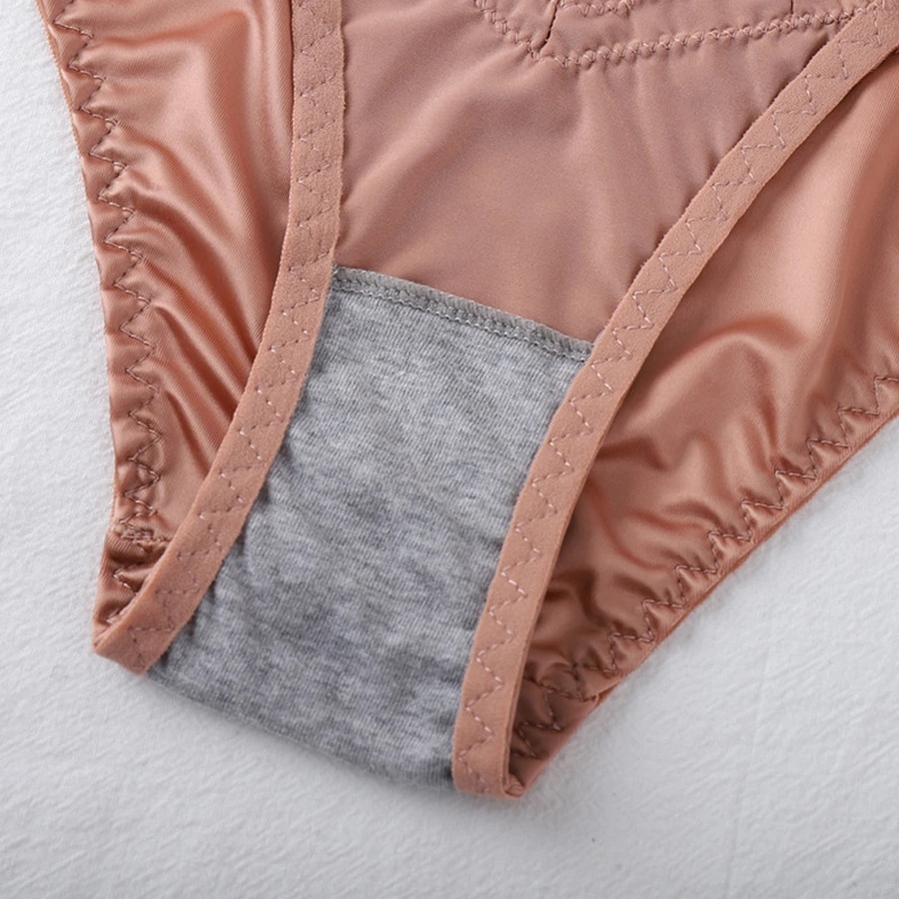 ملابس داخلية نسائية متقدمة مادة زلقة ثلجية خفيفة مغرية مثيرة بحافة من الدانتيل ملابس داخلية مريحة للغاية بلون سادة