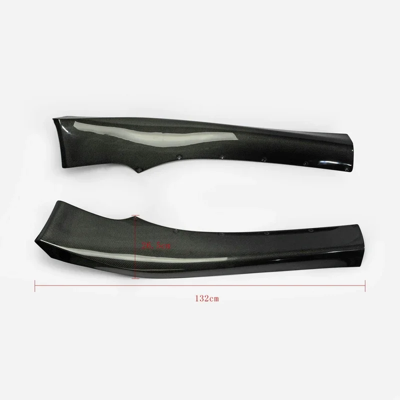 RB Style Carbon Fiber Side Skirt Glossy Fibre FD3S Door Step Add On Car Accessories JDM Racing Auto Body Kit Trim Fit For RX7 FD