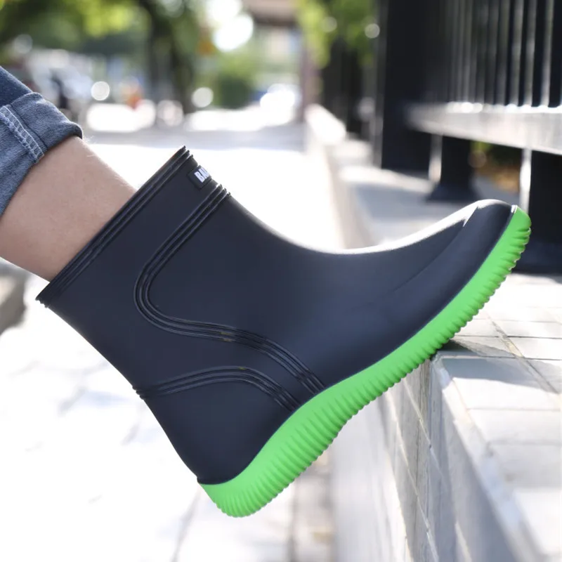 Unisex Rain Boots Waterproof Rubber Shoes Men and Women Work Garden Galoshes Couple Fishing Water Shoes Footwear Bottes De Pluie