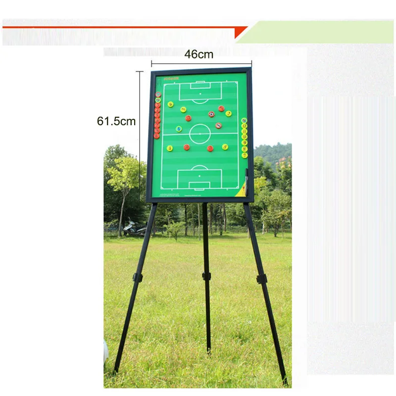 MK-866 Soccer Coaching Board With Holder Magnetic Football Coach Tactical Plate Tripod Retractable Super Big Book Se 615*460mm