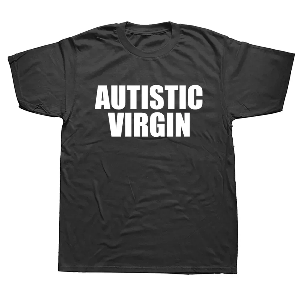 Christmas Xmas Halloween Gifts men Clothing Casual Soft Tees Humor Autistic Virgin T Shirts Harajuku Style Streetwear T-shirt