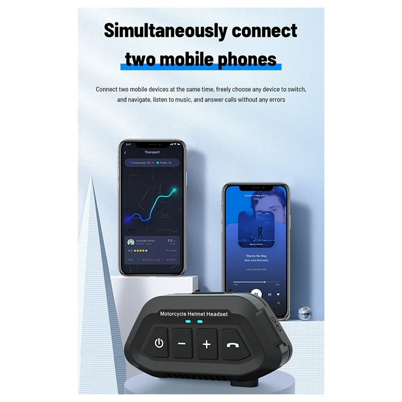 جديد دراجة نارية خوذة سماعة رأس بخاصية البلوتوث مقاوم للماء سماعة الحد من الضوضاء اللاسلكية حر اليدين Ip67 مقاوم للماء