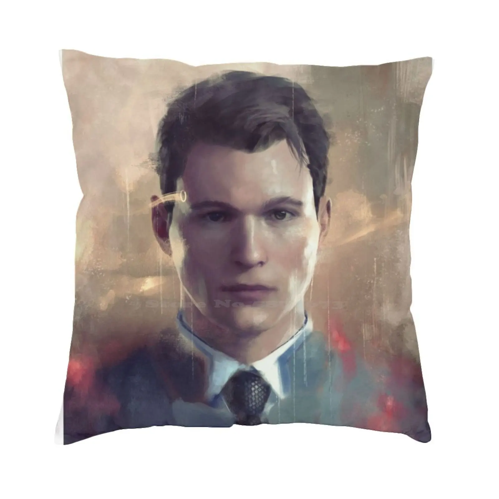 Connor Home Sofa Car Cushion Cover Pillowcase Detroit Become Human Videogames Hankcon Connor Rk800 Rk900 Reed900 Dbh Connor