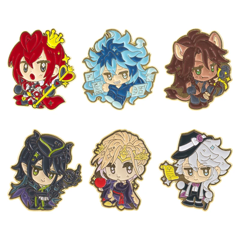 Cartoon-Spiel Q-Version Charakter-Broschen, Zinklegierung Emaille-Material, Niedliches Design, Cosplay-Themen-Pins, Unisex-Accessoire Geschenk