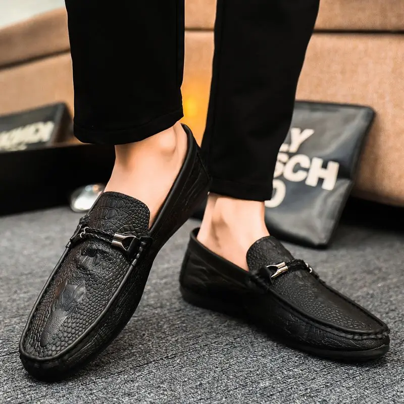 

Round Toe Slip-on Soft Man Casual Shoe Legitimate Sale High Quality Fashion Classic Original New in Luxury Leather Shoes for Men