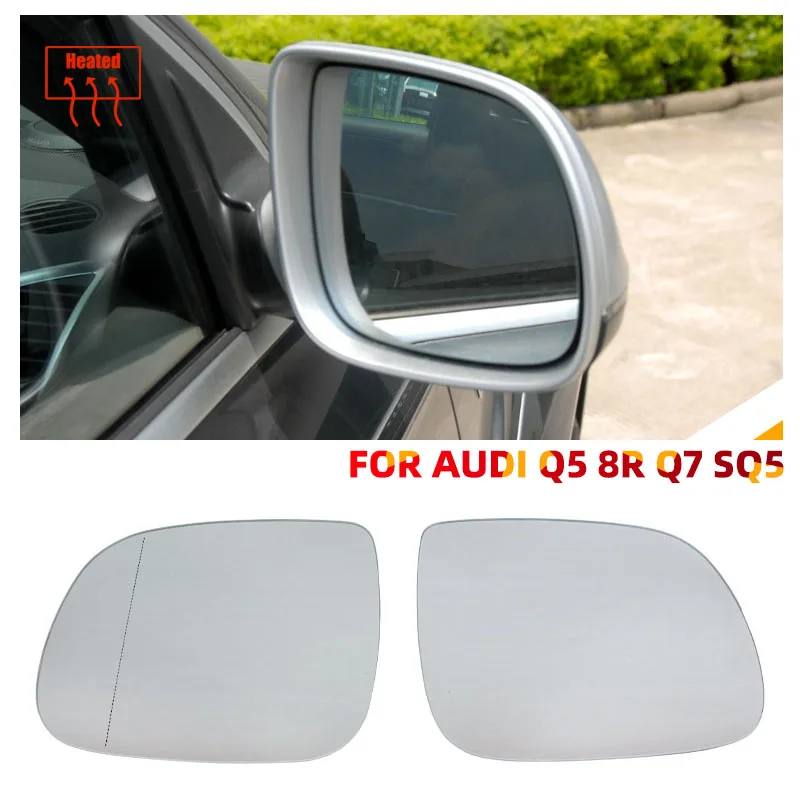 

For Audi Q7 2010- 2015 Q5 SQ5 8R 2.0 3.0 3.2 TFSI TDI Accessories Heated Side Wide Angle Wing Rear View Mirror Glass Replacement