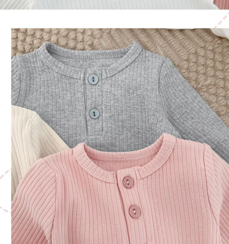 2026 Kinder Mädchen Langarm T-Shirt Frühling 1-6 Jahre Geripptes Stoff-Unterhemd Weiches Basic-Shirt Oberteil Lässige Innenbekleidung – Detail 3