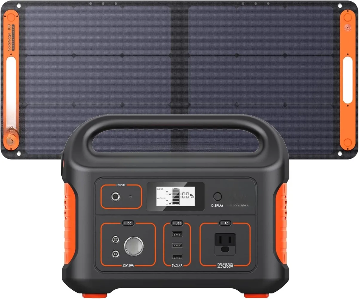 Solar Generator Explorer  Portable Power Station Mobile Lithium Battery Pack with 1xSolarSaga  for RV Road Trip Camping