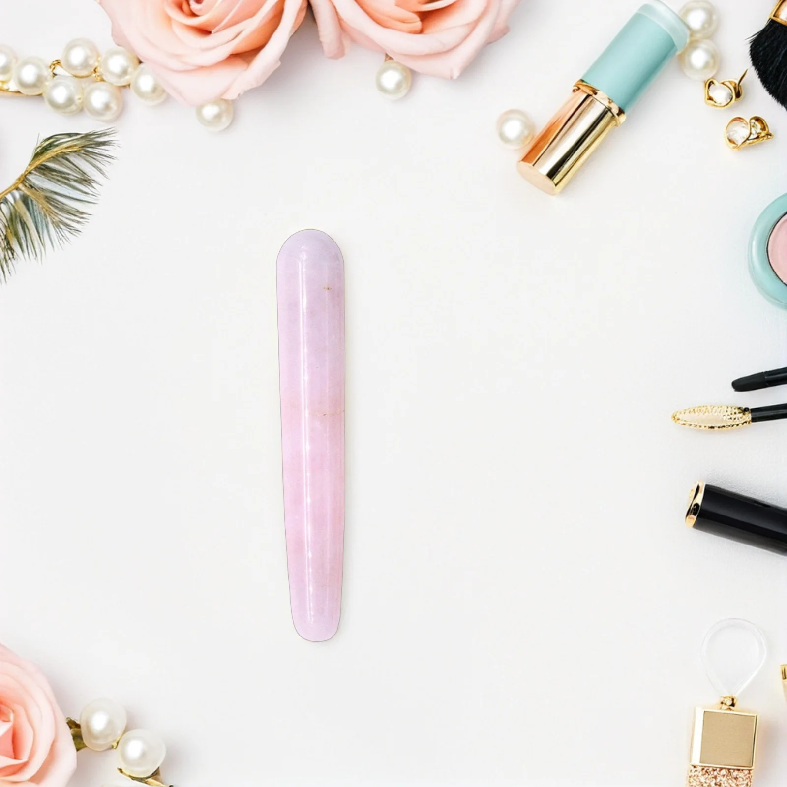 เครื่องนวดหน้าหยกสีชมพู ต่อต้านริ้วรอย เครื่องมือดูแลผิวสำหรับอาการบวม บรรเทาอาการปวด น้ำหนักเบา พกพาสะดวก