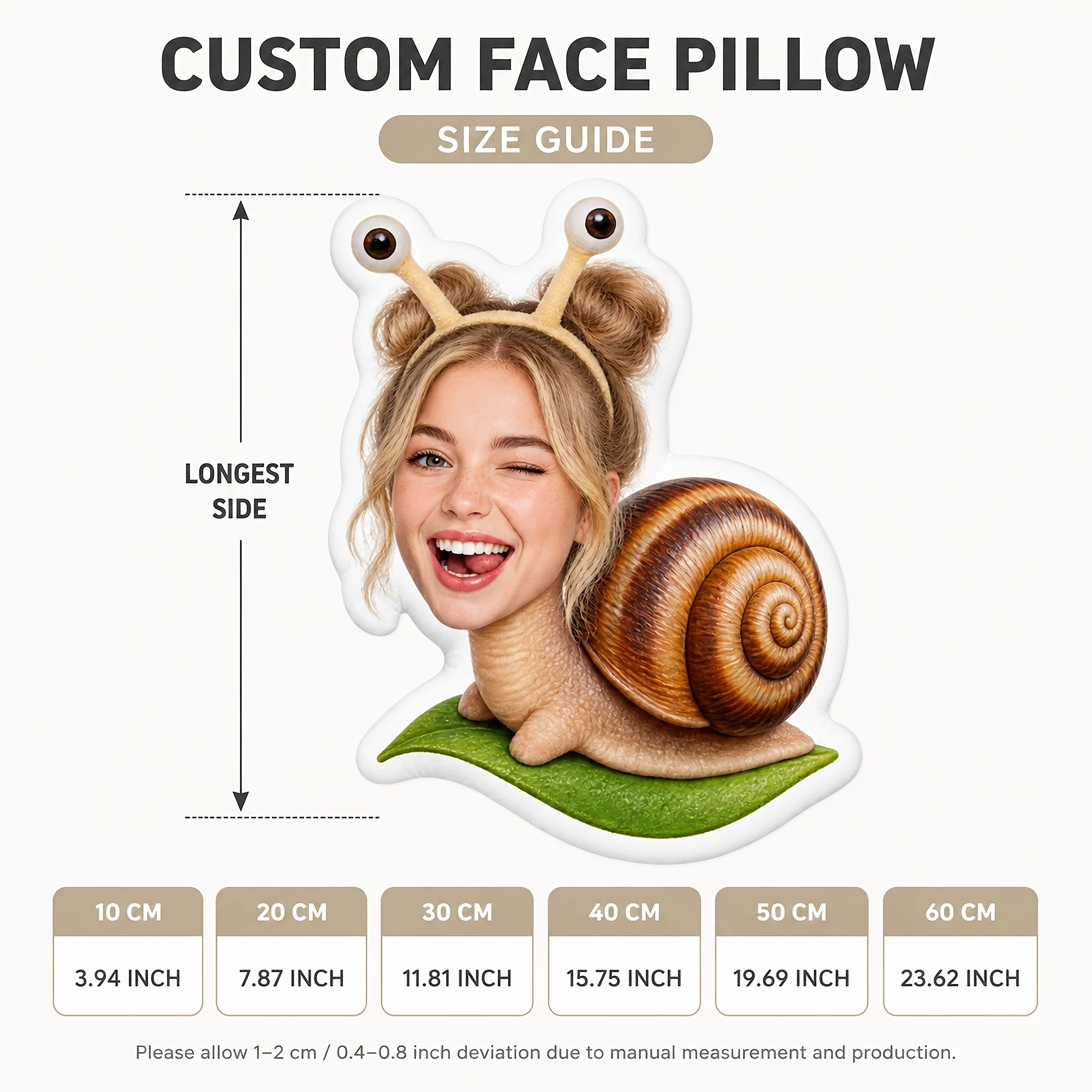 1pc [2D Flat] Custom Double-Sided Printed Creative Funny Snail-Shaped Throw Pillow for Sofas, Beds, And Cozy Indoor Home Decor A