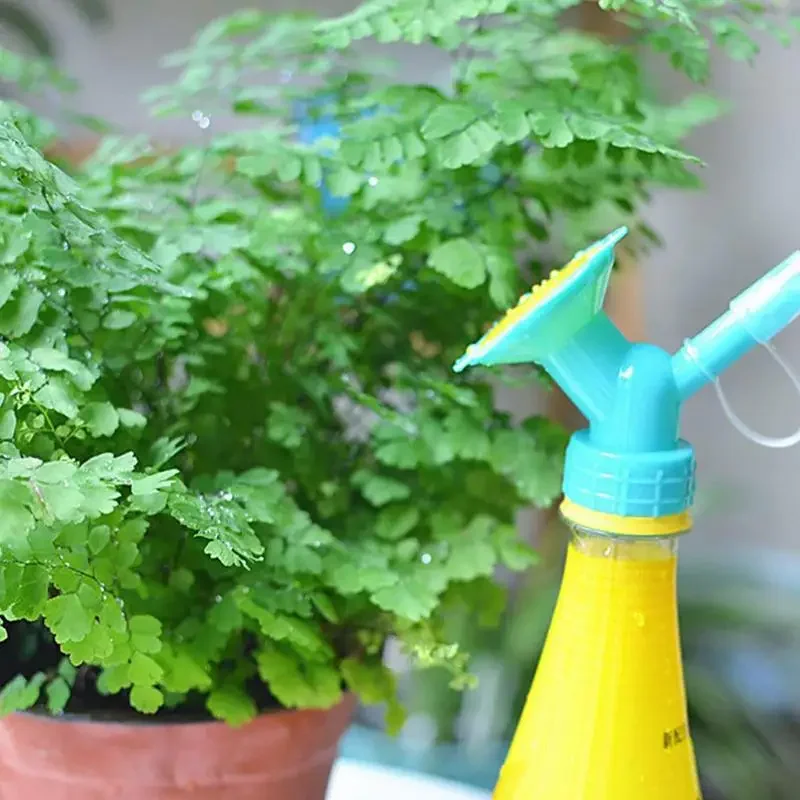 Bottle Cap Sprinker 2-IN-1 Home Garden Mini Watering Can Double Head Water Spout Bonsai Nozzle for Indoor Outdoor Seedling Plant