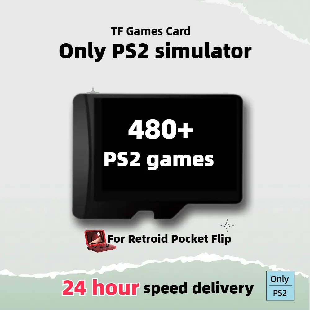 PS2 Game TF Card For Retroid Pocket Flip Plus  3  rp3+  480+ 512GB  Memory Classic Retro Handheld Open Source Collection