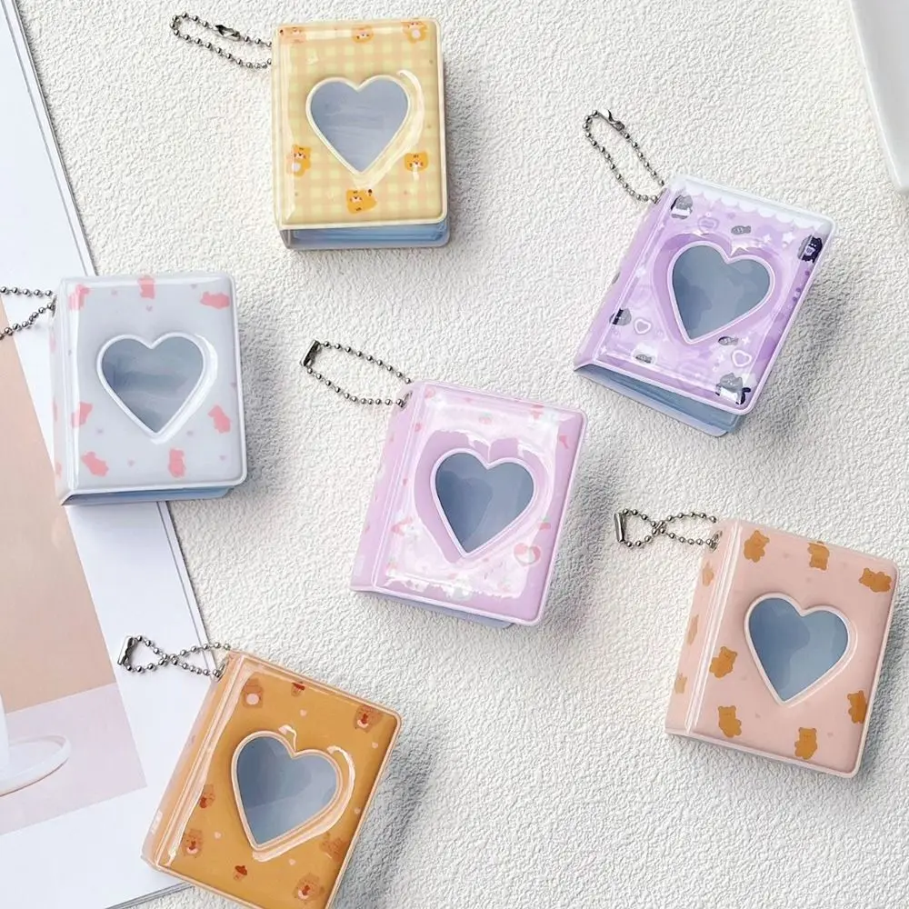 New 16 Pockets Photo Album Love Heart 2 Inch Photo Holder PVC Hollow Photocard Holder