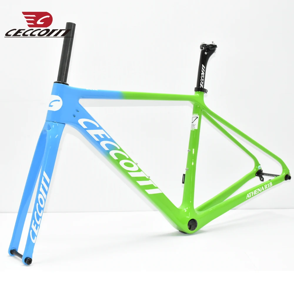 2022 Carbon Road Bike Frame With Disc Brake Style Fit 142*12 Thru Axle Speed Bicycle Frameset From CECCOTTI Factory