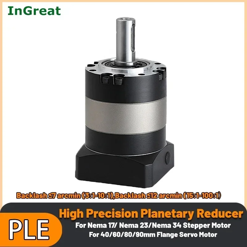 

YUNDUAN Round Flange Planetary Gearbox 100/110/130/180mm Motor Reducer for 3Phase Nema45/52 Stepper 1KW 1.5KW 2KW 3KW Servo